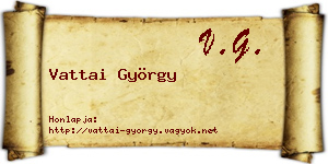 Vattai György névjegykártya